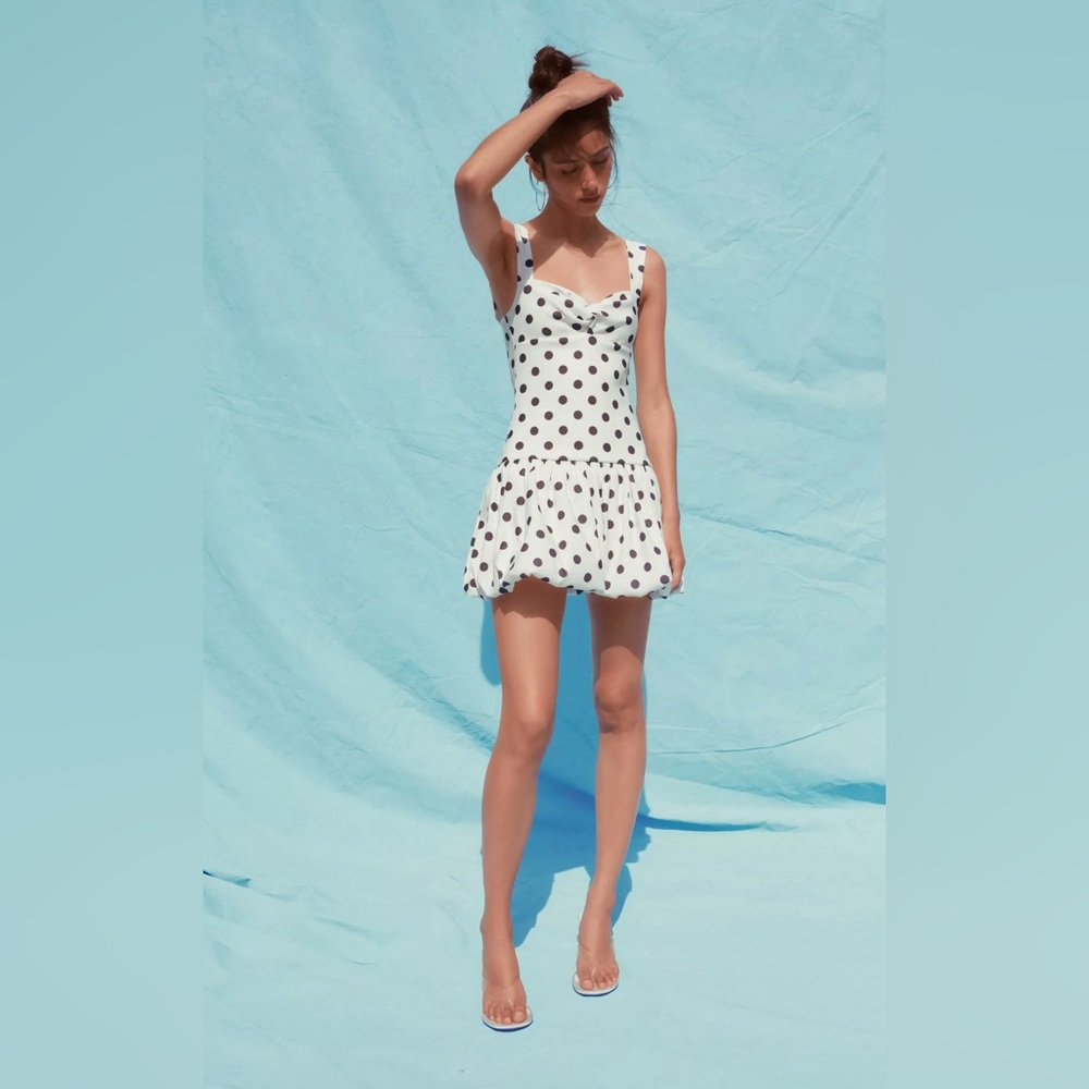 ZARA POLKA DOT BALLOON DRESS